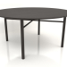 3d model Dining table DT 02 (option 1) (D=1600x750, wood brown dark) - preview