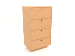 Chest of drawers TM 15 (604x400x1074, wood mahogany veneer)