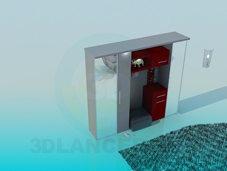 3d модель Мебель в прихожую – превью 3d модель Мебель в прихожую – превью