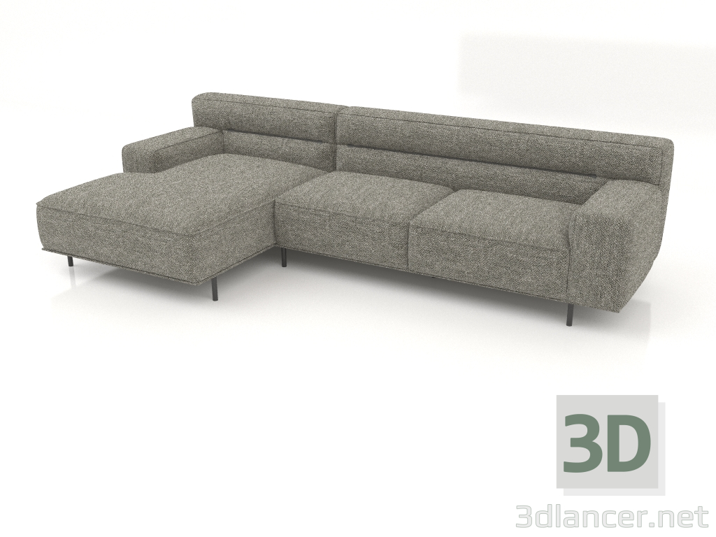 modèle 3D Canapé avec pouf CAMERTON (Brugal 94) - preview