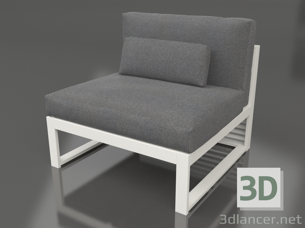 3D modeli Modüler kanepe, 3. bölüm, yüksek arkalık (Akik grisi) - önizleme