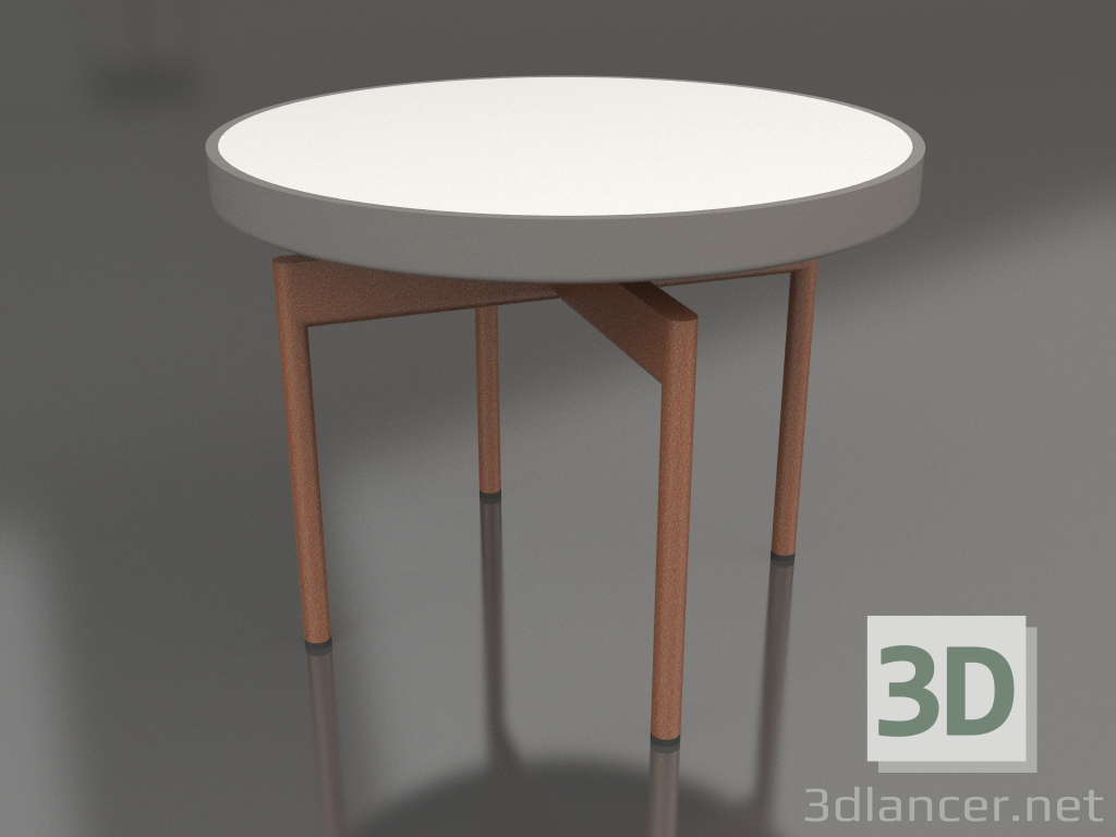 modello 3D Tavolino rotondo Ø60 (Grigio quarzo, DEKTON Zenith) - anteprima