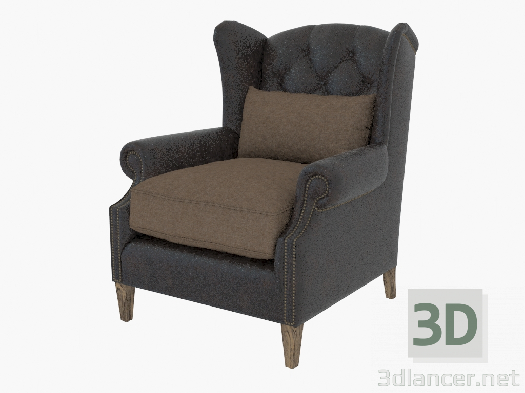 3d модель Кресло кожаное LAURAN ARMCHAIR (7841.0009) – превью