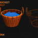 modello 3D Bene del gioco 3D Wooden Bucket - LOW POLY - anteprima