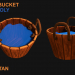 modello 3D Bene del gioco 3D Wooden Bucket - LOW POLY - anteprima