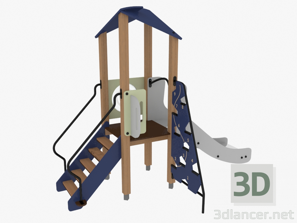 3d model Children's play complex (4412) - preview