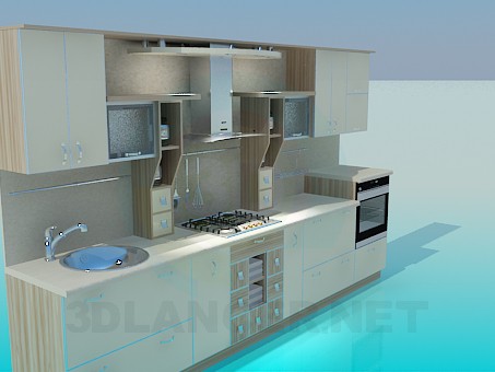 3d model Kitchen - preview 3d model Kitchen - preview