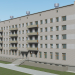 3d Пятиэтажка с поликлиникой Челябинска на ЧМЗ модель купить - ракурс