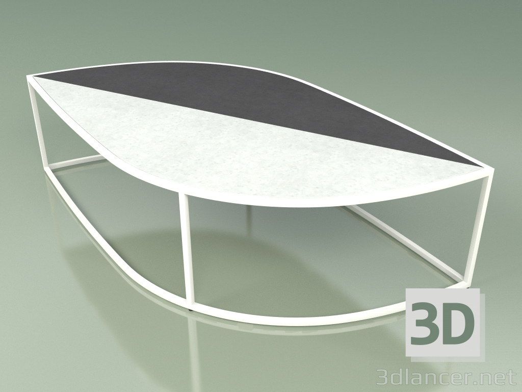 3d model Coffee table 002 (Glazed Gres Ice-Storm, Metal Milk) - preview