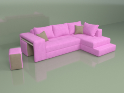 Corner sofa Marseille (pink)