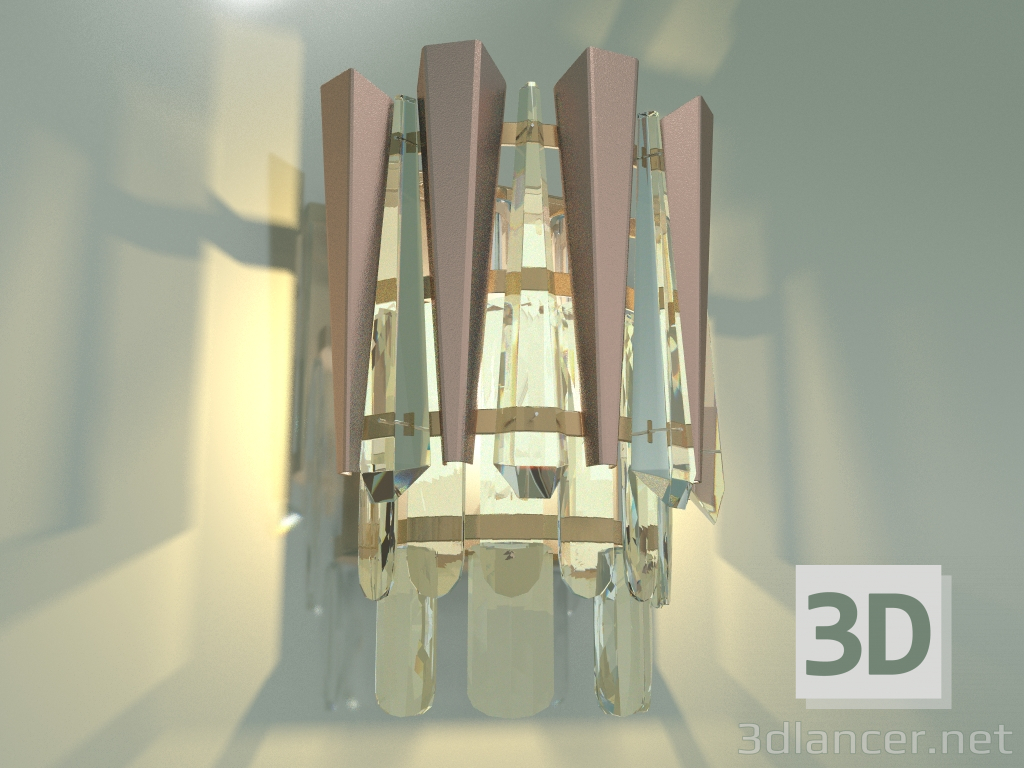 modello 3D Lampada da parete Coda 328-2 Strotskis - anteprima