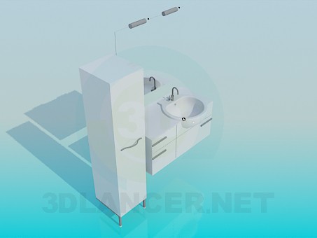modelo 3D Lavabo con armario - escuchar modelo 3D Lavabo con armario - escuchar