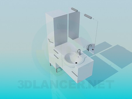 modelo 3D Lavabo con armario - escuchar modelo 3D Lavabo con armario - escuchar