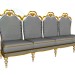 3d model baroque sofa - preview