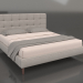 3d model Mid Century High Headboard Bed - preview