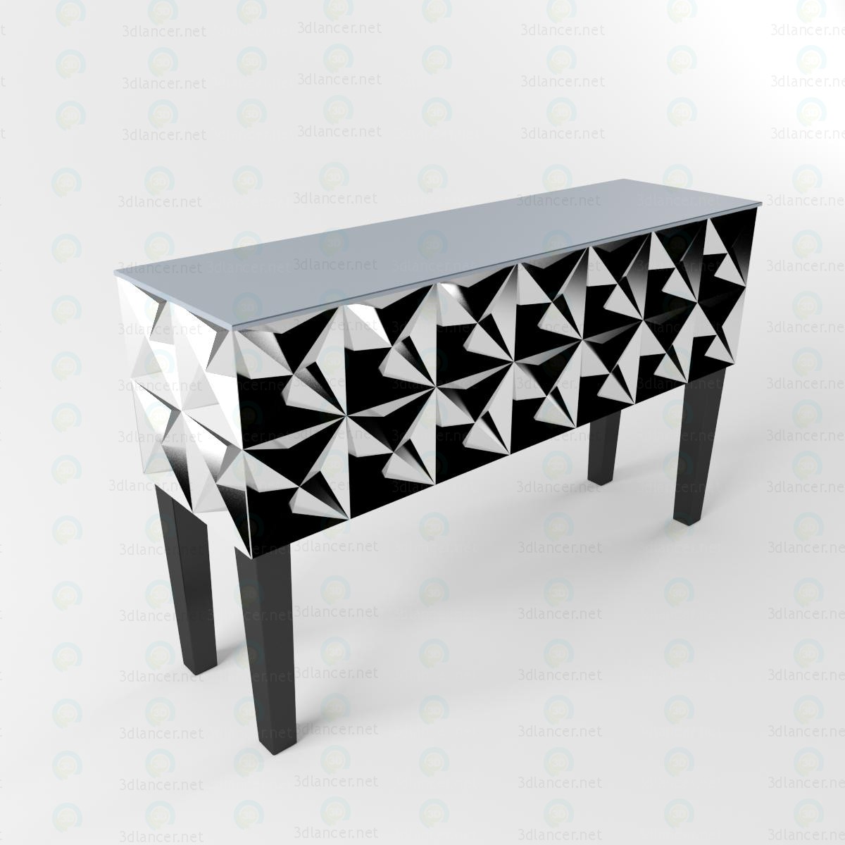 Modelo 3d Mesa decorativa - preview