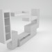 Pared modular 3D modelo Compro - render
