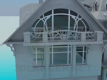 modelo 3D Una casa de tres pisos - escuchar modelo 3D Una casa de tres pisos - escuchar
