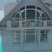 3d модель Триповерховий будинок – превью