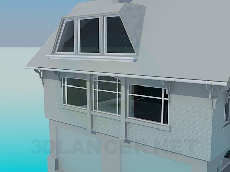 modelo 3D Una casa de tres pisos - escuchar modelo 3D Una casa de tres pisos - escuchar