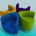 modello 3D Sedie colorate - anteprima