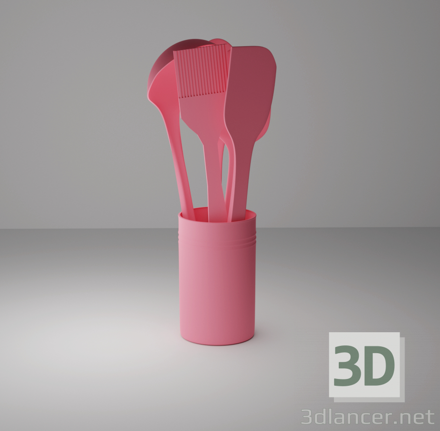 Modelo 3d Jogo de Cozinha - preview