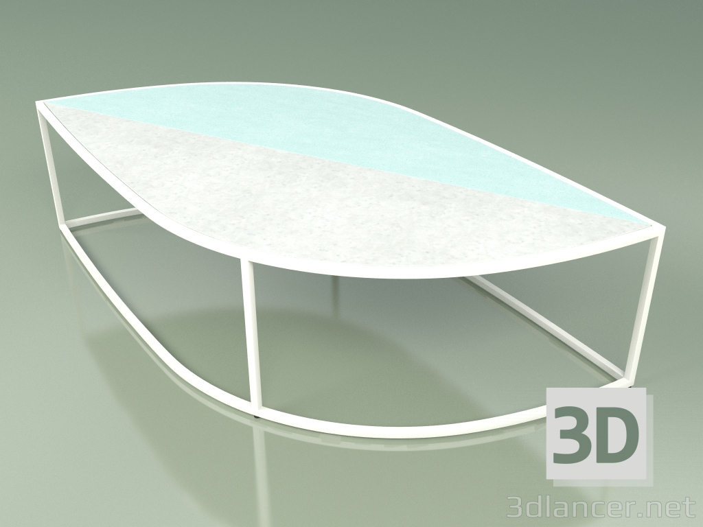 3d model Coffee table 002 (Glazed Gres Ice-Water, Metal Milk) - preview