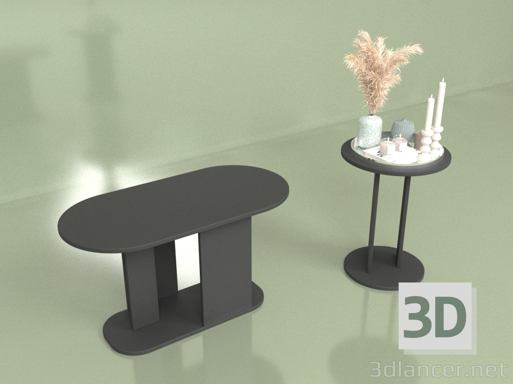 3 डी मॉडल कॉफी टेबल का सेट (10453) - पूर्वावलोकन