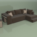 3D modeli Köşe kanepe Marsilya (kahverengi) - önizleme