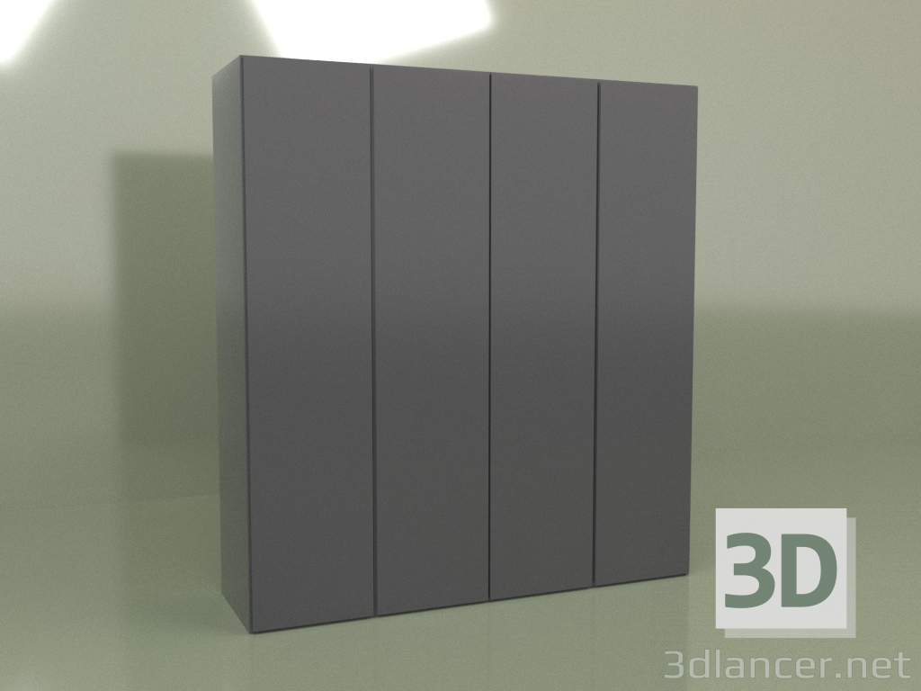 3d model Wardrobe 4 doors Mn 140 (Anthracite) - preview