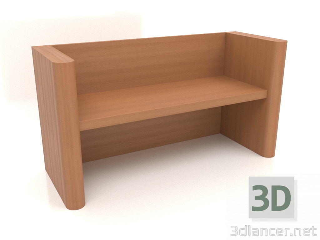 3d model Bench VK 07 (1400x524x750, wood red) - preview