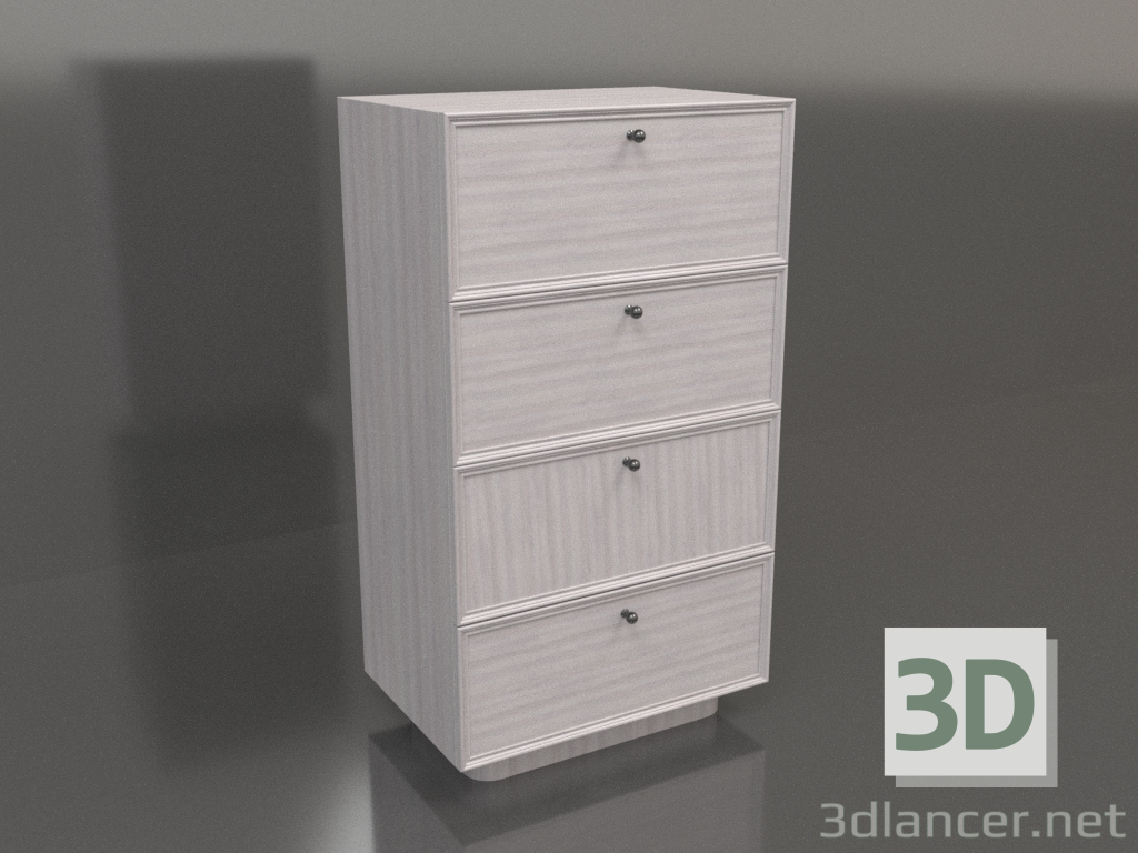 3d model Chest of drawers TM 15 (604x400x1074, wood pale) - preview