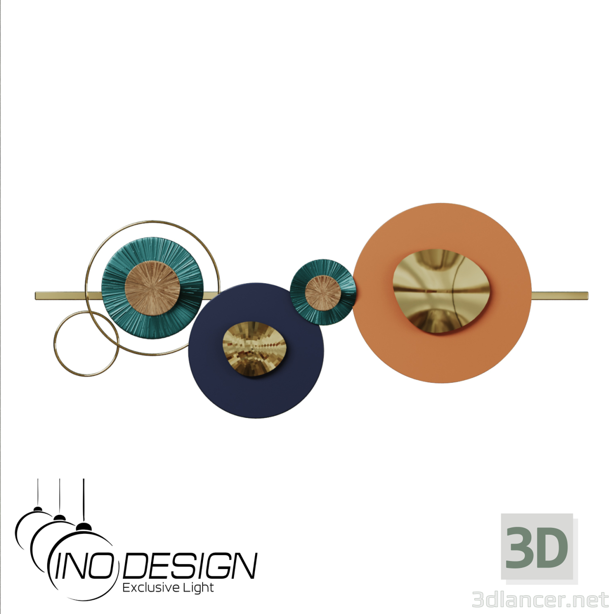 modello 3D Oggetto d'arte a parete Inodesign Lily - anteprima