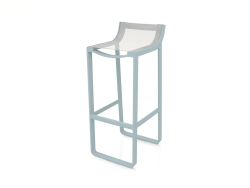 Stool with a low back (Blue gray)