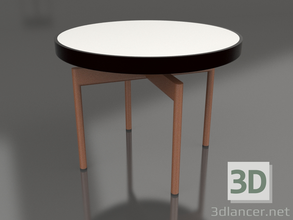 modello 3D Tavolino rotondo Ø60 (Nero, DEKTON Zenith) - anteprima