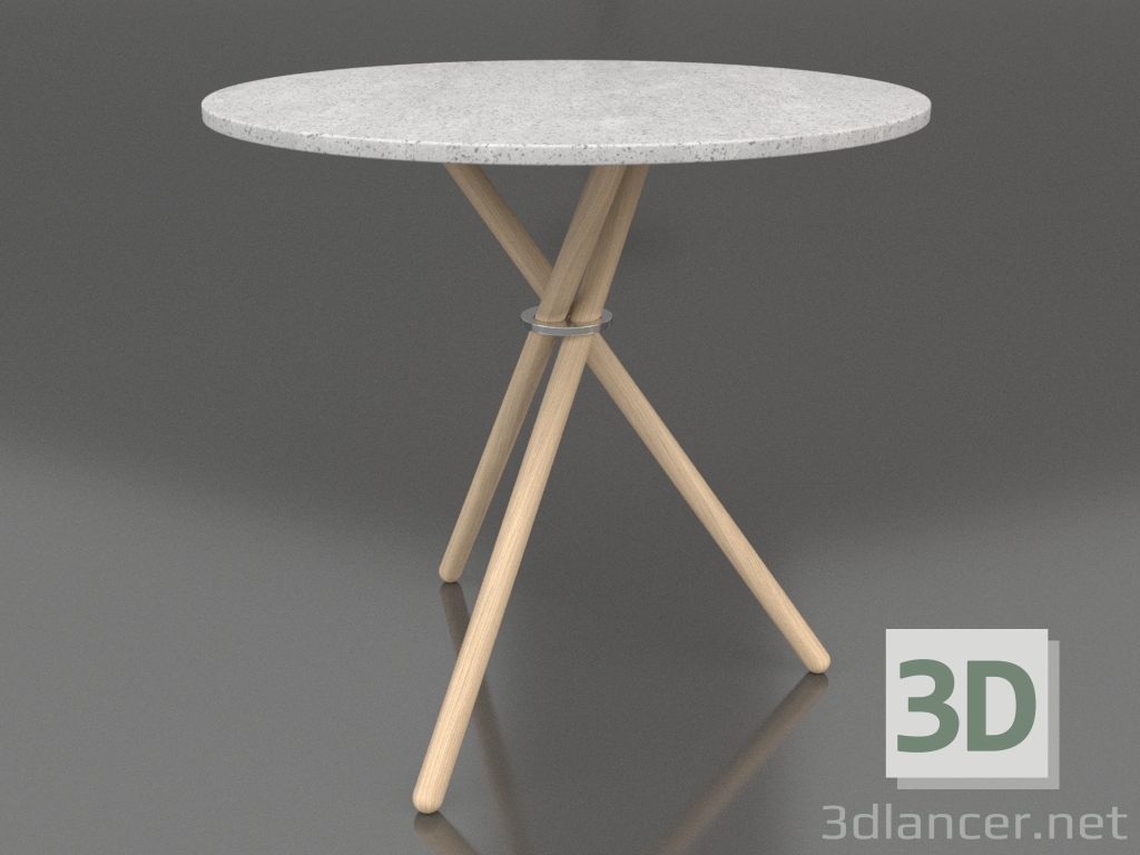 3d модель Стіл кавовий Aldric (Light Concrete, Light Oak) – превью