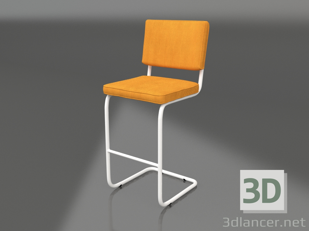 3d model Bar stool Ridge Rib (Yellow) - preview