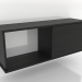 modèle 3D Étagère suspendue SHELF (avec 1 section ouverte à gauche) 1000 mm (noir RAL 9005) - preview
