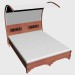 3d model Double bed 160х220 + canopy - preview