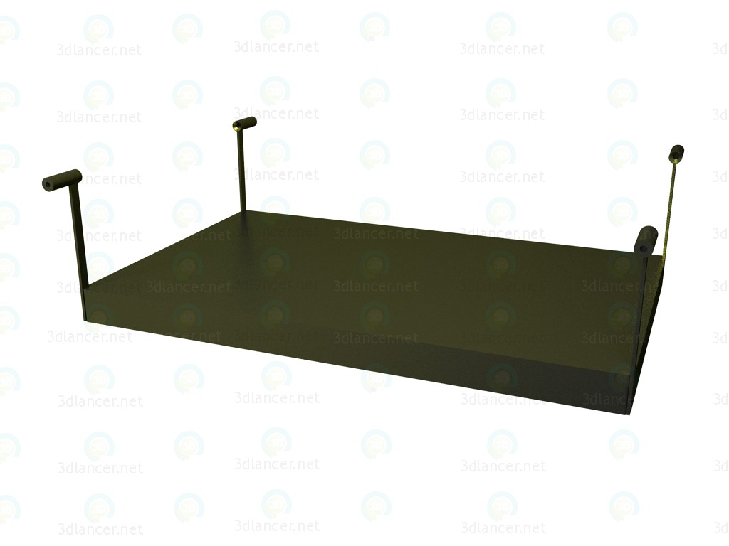 modello 3D Per mensola tavolo p1s0508b - anteprima