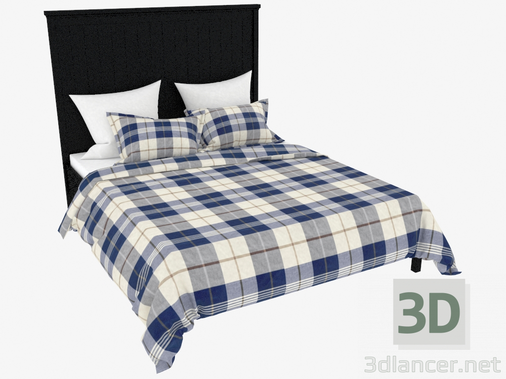 3d model Double bed Underal (210x171) - preview