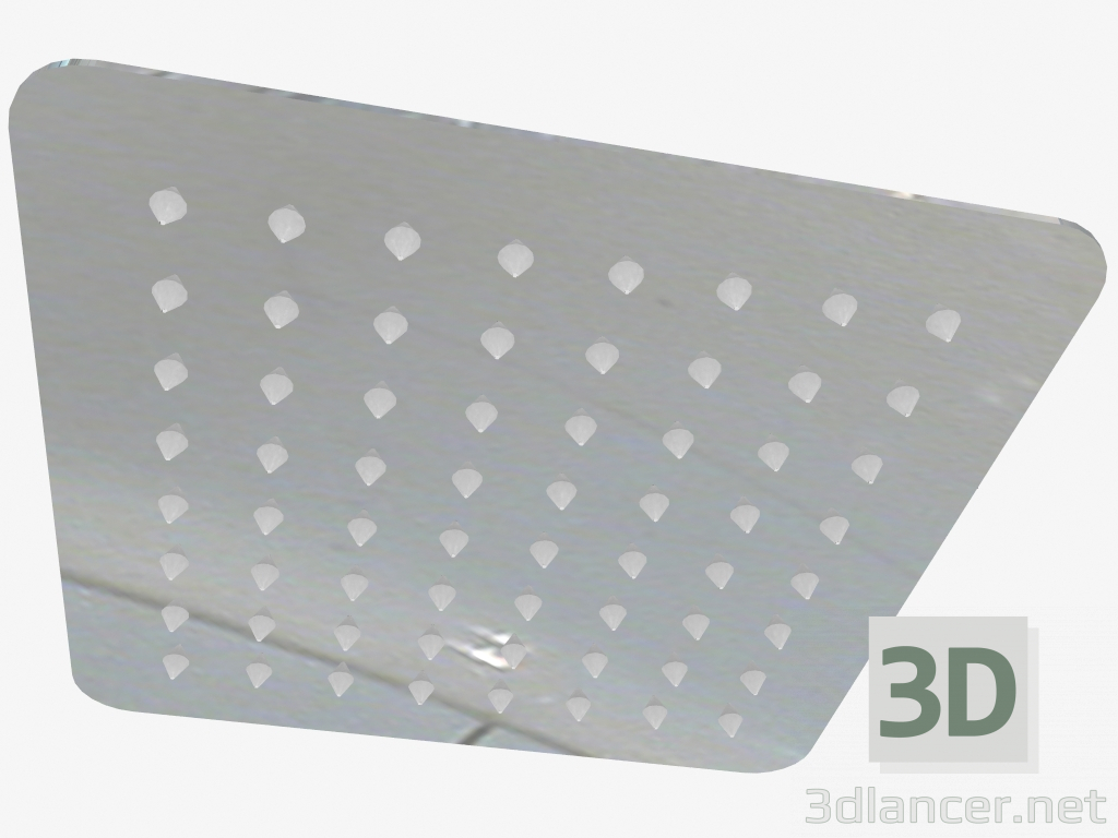 modello 3D Soffione quadrato 400x400 mm Floks (NAC 006K) - anteprima