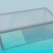 3 डी मॉडल ग्लास मैट सतह के साथ तालिका - पूर्वावलोकन
