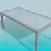 3d model Table with glass Matt surface - preview