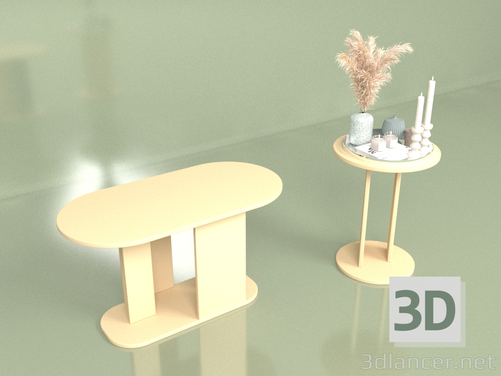 modello 3D Set di tavolini (10452) - anteprima
