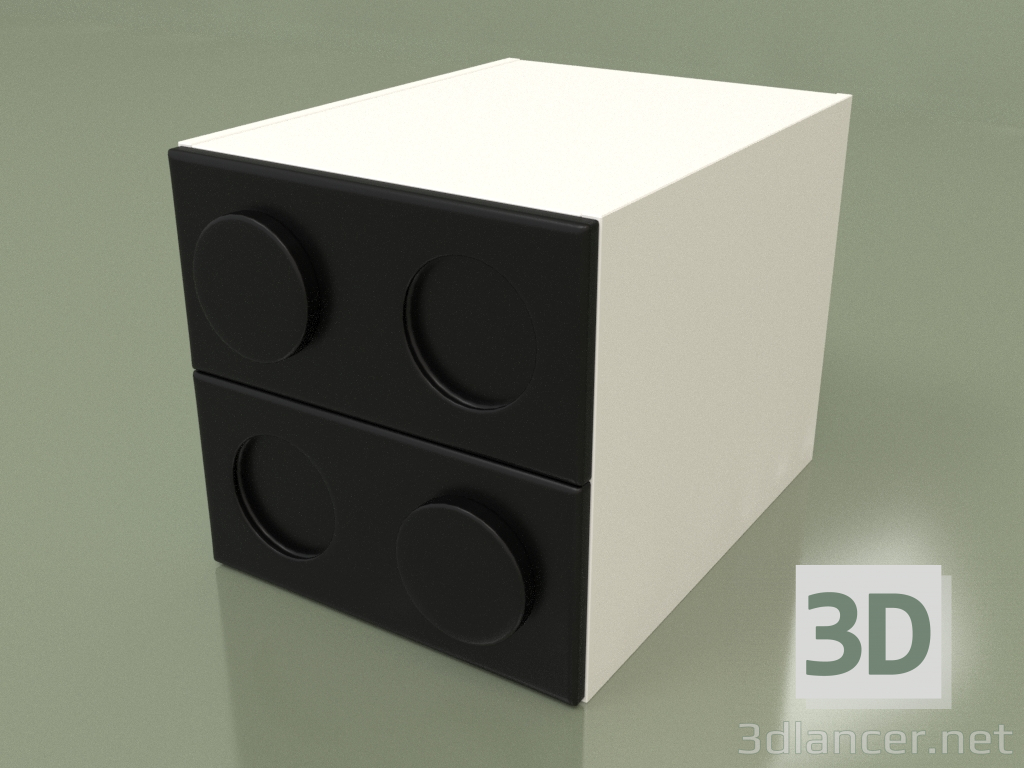 modèle 3D Table de chevet pour enfants (Noir) - preview