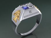 ring platinum with sapphire