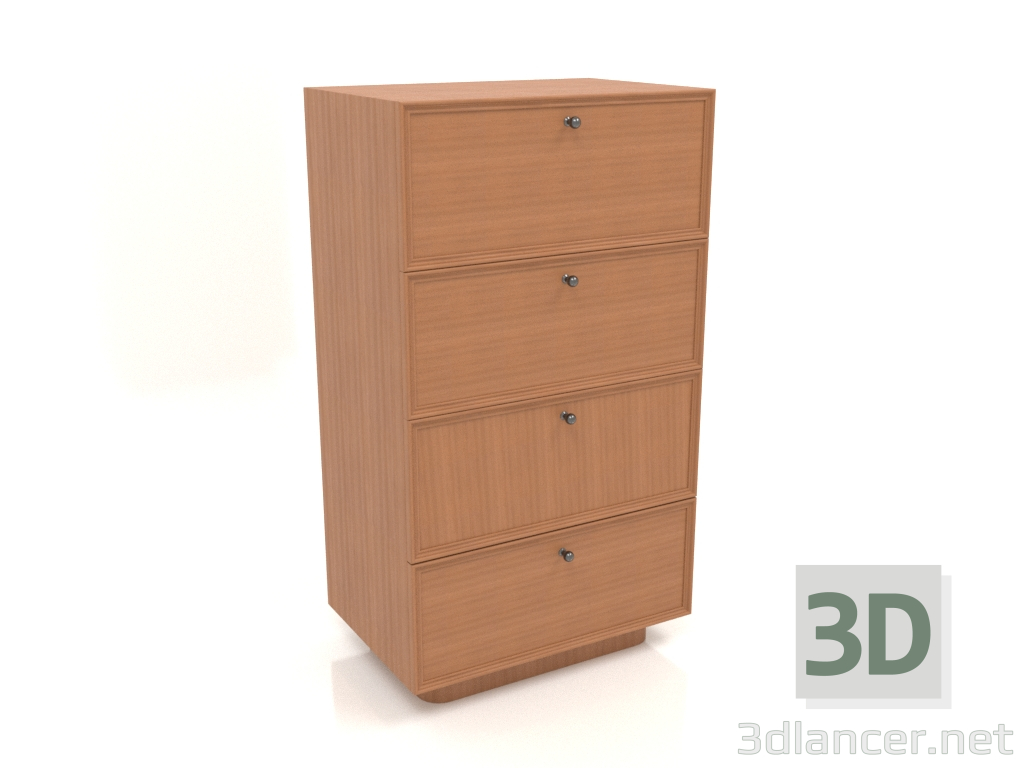 3d model Chest of drawers TM 15 (604x400x1074, wood red) - preview