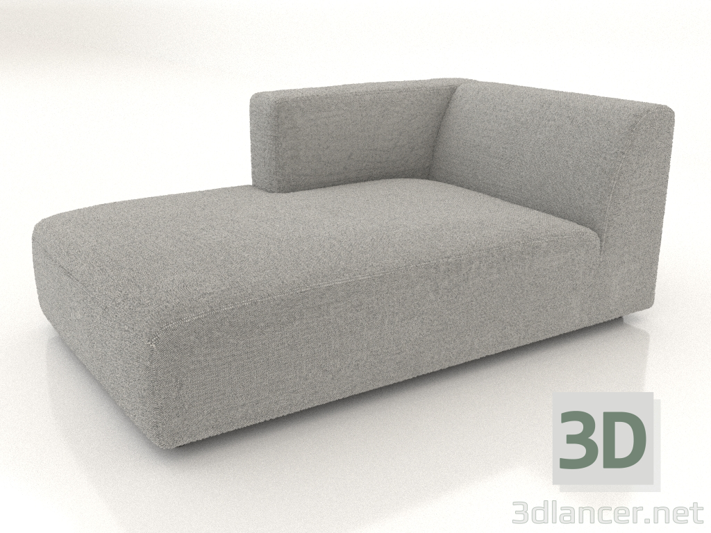 3d model Chaise longue (L) 83x165 with an armrest on the left - preview