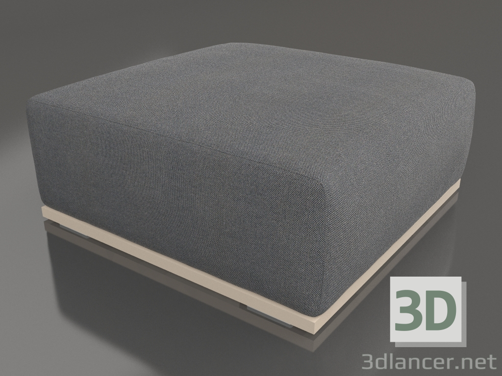 Modelo 3d Módulo sofá pufe (Areia) - preview
